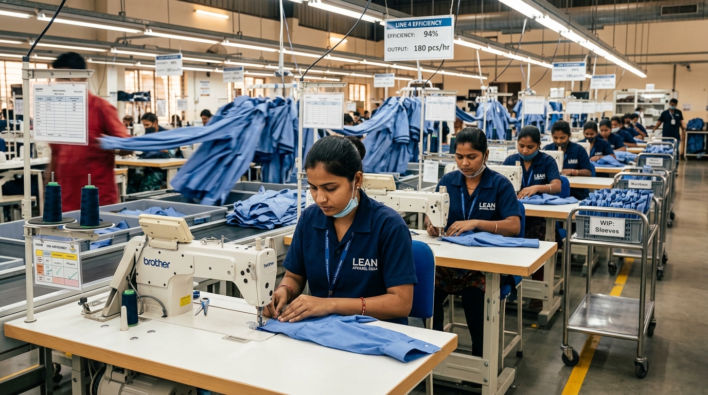 Production line efficiency improvement through Lean Manufacturing